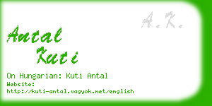 antal kuti business card